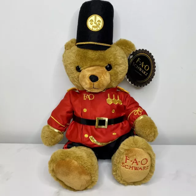 Fao Schwarz Gigi Hadid Plush Toy Soldier Teddy Bear, Red