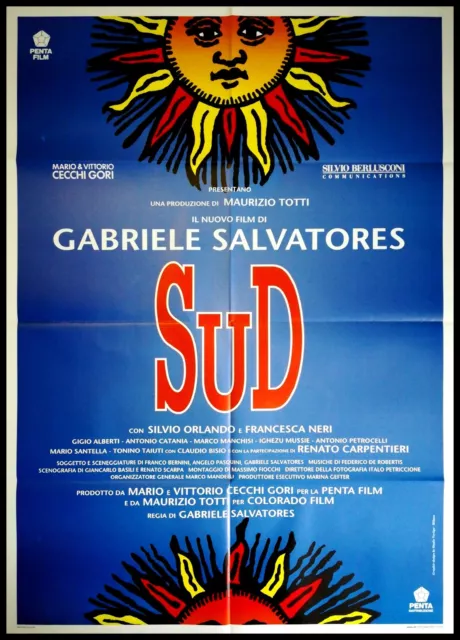 SUD Manifesto Film 2F Poster Originale Cinema GABRIELE SALVATORES ORLANDO NERI