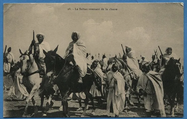 CPA: MOROCCO - The Sultan Returning from Hunting