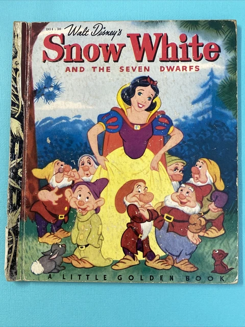 DISNEY'S SNOW WHITE AND THE SEVEN DWARFS Little Golden Book Sydney 1953 ...