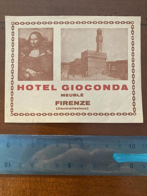 etichetta hotel albergo valigia luggage label Italia HOTEL GIOCONDA FIRENZE