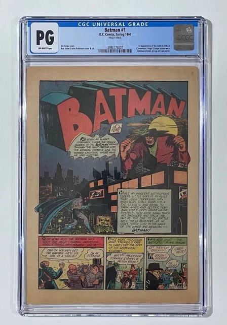 Batman #1 (Page 9 Only)  Hugo Strange 1st App The Joker Catwoman DC CGC PG NG
