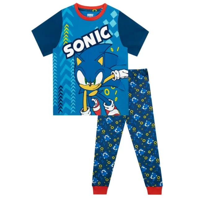 Boys Sonic The Hedgehog Pyjamas | Kids Sonic PJ Set | Kids Sonic The Hedgehog Ni