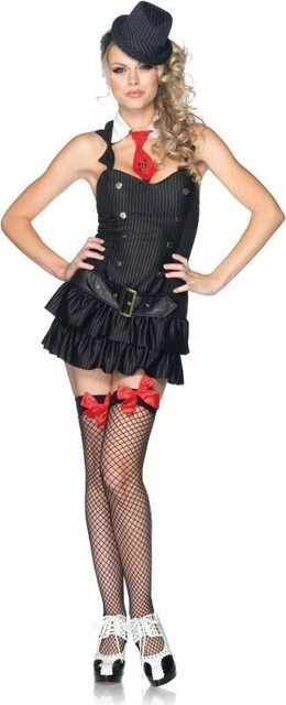 Leg Avenue Women's Black Mafia Princess Women's Halloween Costume Med/Large
