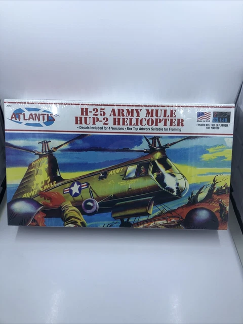 ATLANTIS TOY & HOBBY INC. H-25 Hup-2 Army Mule Helicopter 1:48 Scale Plastic