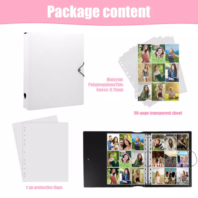 Photocard Binder Set Portable Photocard Holder with 50 Pages 9 Pocket ✨