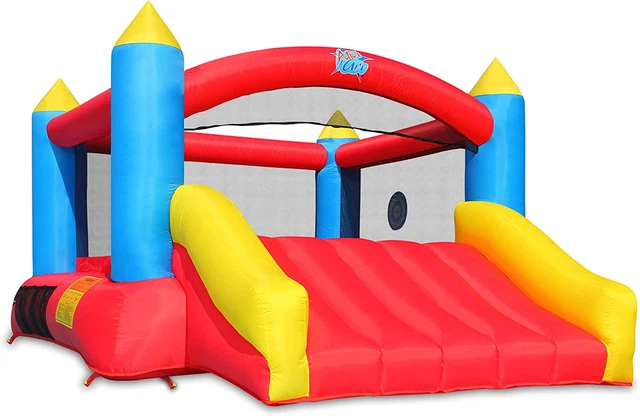 Bounce House, Inflatable Bouncer with Air Blower, Jumping Castle with Slide, Fam