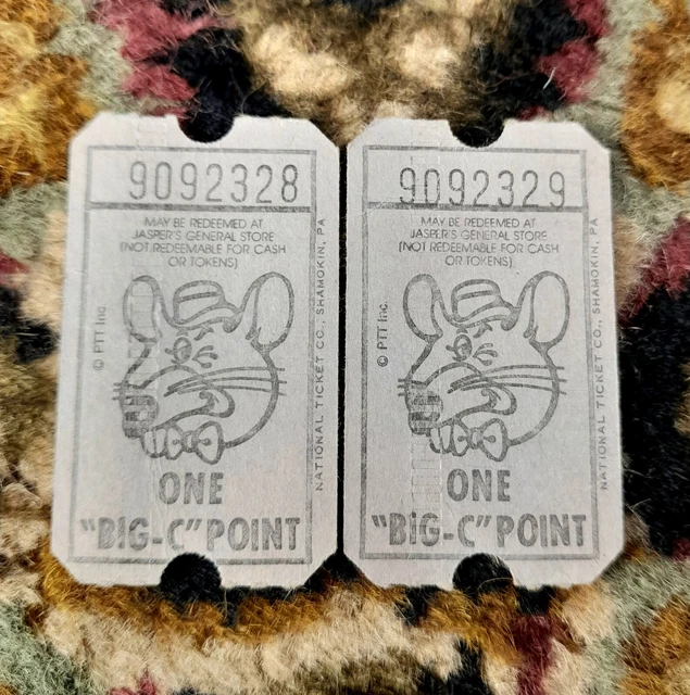 TWO EARLY 80S Chuck E Cheese Pizza Time Theatre "Big C Point