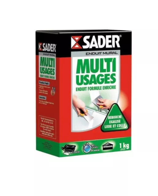 Enduit de rebouchage enrichie multi usages poudre 1kg SADER