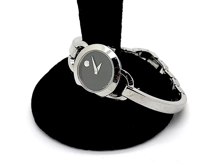 Orologio Da Polso Da Donna Movado Museo Acciaio Inox Svizzero Eta Quarzo, Funziona