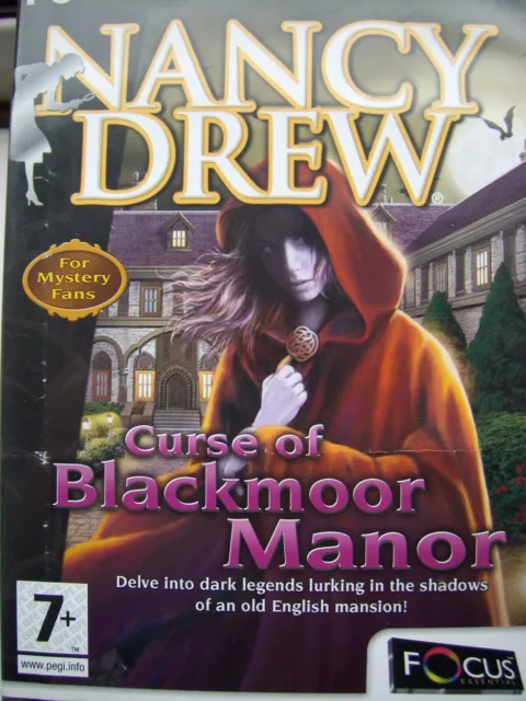 Nancy Drew---Curse Of Blackmoor Manor---Hidden Object---Pc Cd---Mint