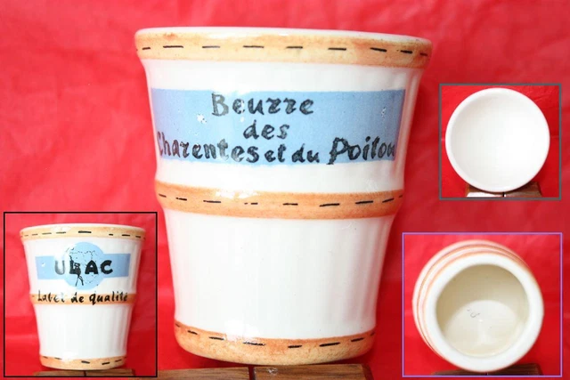 Ancien Beurrier Individuel Charentes Poitou  Ulac Objet Publicitaire 70'