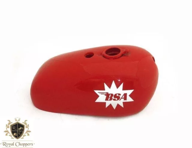 BSA A65 Spitfire Hornet 2GALLON Rouge Peint Acier Essence Réservoir Adapté Pour