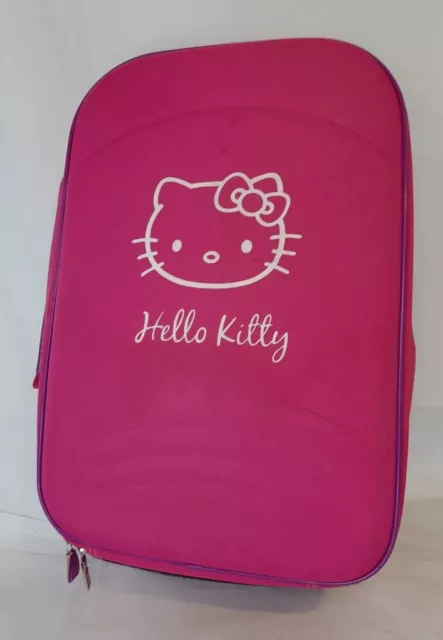 Hello Kitty Kids Pink Pull Along Soft Shell Suitcase