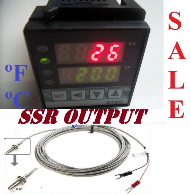 DUAL DIGITAL PID Temperature Controller SSR Output Kiln Oven °C°F