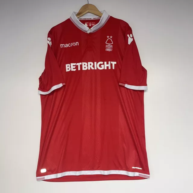Nottingham Forest 2018-2019 Home Football Shirt Macron Red Jersey Size 4XL