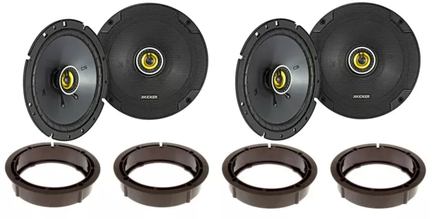 VW Golf MK4 1998 - 2004 Kicker 17cm Front & Rear Door Speaker Upgrade Kit