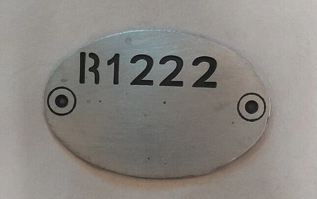 Plaque signalétique Renault Shield R5 Alpine R1222 Plaque Jour S80