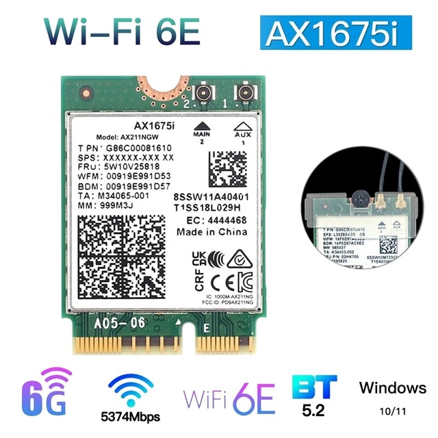Scheda Di Rete WiFi 7 QCNCM865 – Tri Band 2.4G/5G/6GHz, 5.8 Gbps, M.2, Per Laptop E PC, Supporto MLO E 4K-QAM