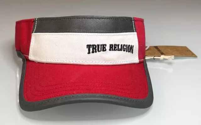 True Religion Red/White/Gray Visor One Size  TR1894