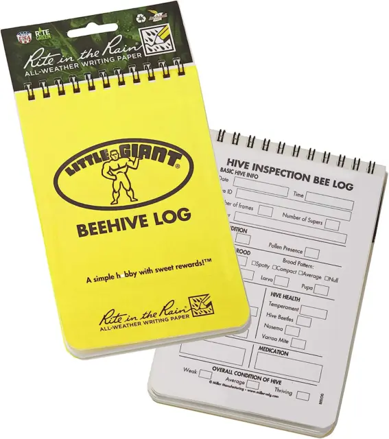 Little Giant Beehive Log Beekeepers Tracking Journal Item No. BEELOG