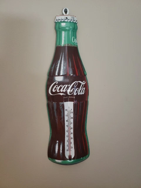 Vintage 1950’s DONASCO Coca Cola Bottle Thermometer Sign, 16 1/2” VG COND!!