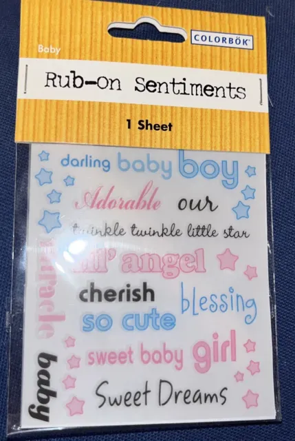 colorbok baby rub-on sentiments