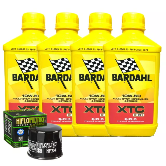 Kit Tagliando Olio Bardahl XTC 10W50 Per Triumph 765 Street Triple R 2017>2020