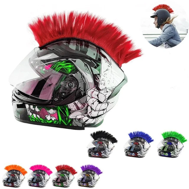 Helmet Wig Adhesive Mohawk for Motorcycle Bicycle Ski Snowboard Helmet Hair.