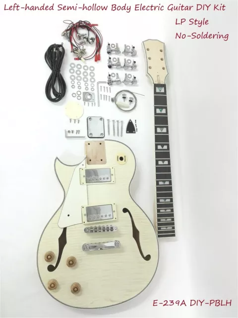 Haze 239ADIYPBLH Left-Handed Semi-Hollow Electric Guitar DIY-Cosmetic Blemished