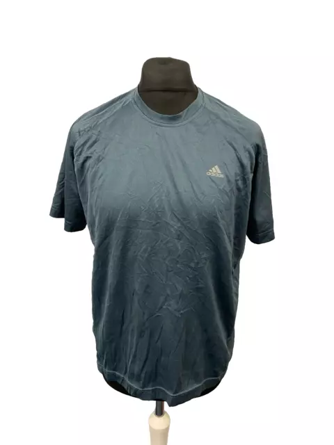 Adidas Climalite Homme T-Shirt Gr. L Fitness Training Bleu Respirant 1A192