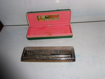 HOHNER HARMONICA  HOHNER ECHO HARP BELL MÉTAL REEDS GERMANY MUNDHARMONIKA ARMONICA 