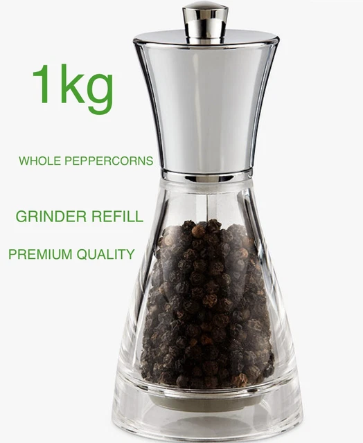 1 kg grani di pepe nero intero - ricarica per smerigliatrice - AAA premium - CONSEGNA RAPIDA