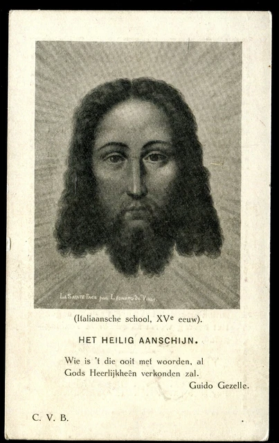 ANTIQUE HOLY CARD Of Face Of Jesus $6.50 - PicClick