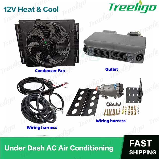 A/C KIT UNIVERSAL UNDERDASH EVAPORATOR HEAT & COOL H/C w/ Compressor 45x41x19 cm
