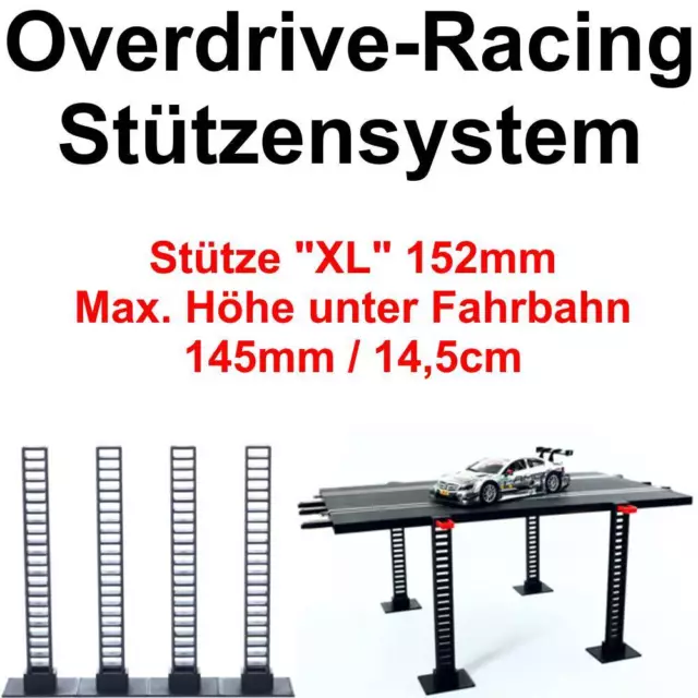 Stützen Set XL für Carrera 124 132 EVO Fahrbahnerhöhung Brücke Überfahrt Kreisel