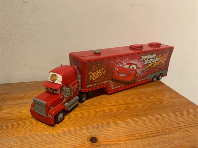 DISNEY PIXAR CARS Mack Truck Lightning McQueen Semi Trailer #95 Rust ...