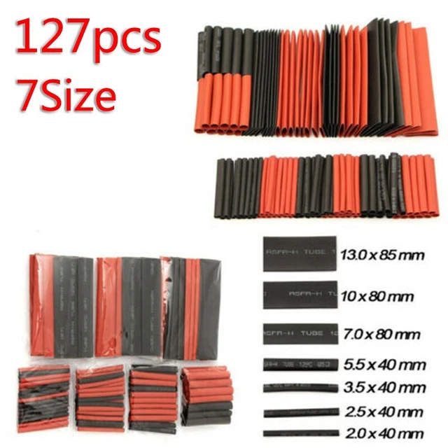 Tubo reductor de calor 127 piezas Accesorios Bolsa Aislamiento Protección de poliolefina