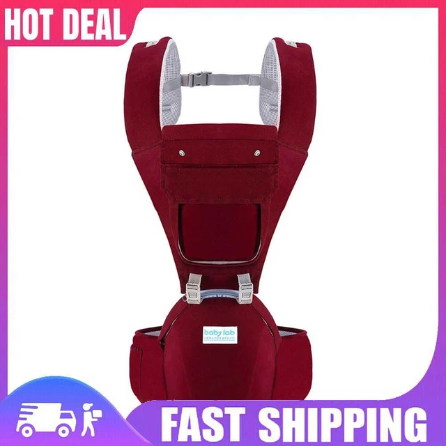 BABY LAB Ergonomic Baby Carrier Prevent O-Type Leg Sling Backpack (Wine Red-2567