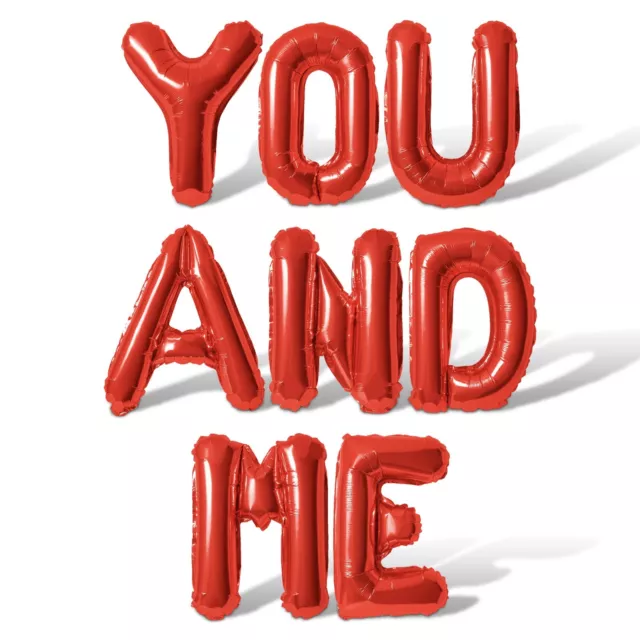 YOU AND ME Letter Balloon Banner - DIY Engagement Proposal Decorations