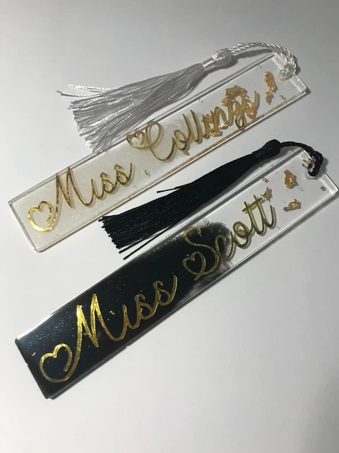 Handmade Resin Bookmark Personalised, Birthday Gifts Christmas Gifts