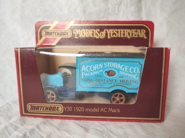 Matchbox Models of Yesteryear – Y30 1920 model AC Mack Acorn Storage collectors