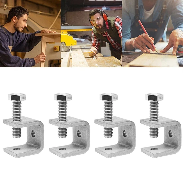Soporte de mesa mandíbula con clip en forma de U abrazadera en C herrajes acero inoxidable
