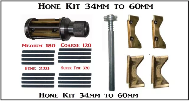 Engine Cylinder Hone Kit - 34 To 60Mm Honing Machine + Honing Stones Brand New