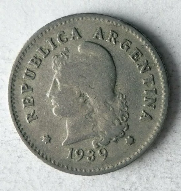 1939 ARGENTINA 10 CENTAVOS - High Quality Collectible Coin - FREE SHIP - Bin #30