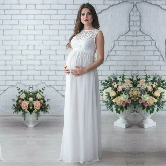 VESTIDO DE MATERNIDAD Mujer Elegante Formal Nuevo Embarazadas Ropa De Embarazo 2