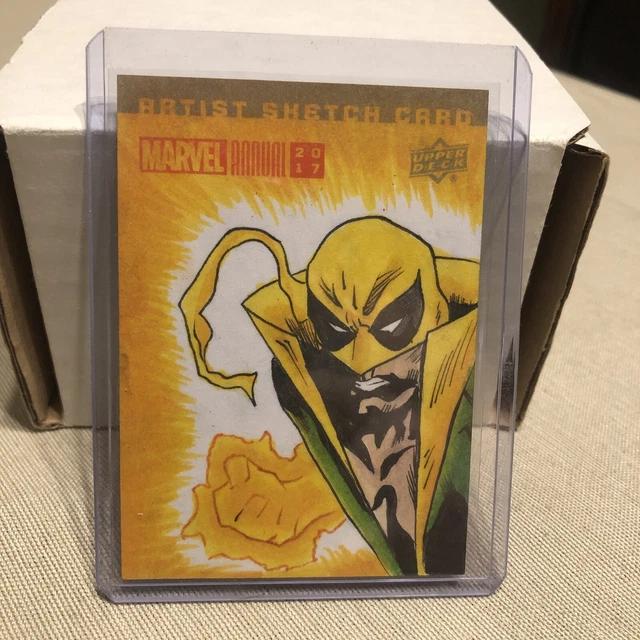2017 Upper Deck Marvel Annual Iron Fist Sketch Card Artist Signed 1 Of 1