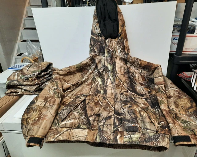 FIELD & STREAM Realtree Camo HydroProof Ultra Zip Off Hooded Jacket L
