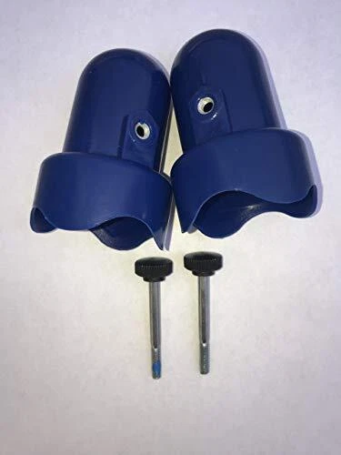 Large Trampoline Enclosure Pole Caps, 2-Pieces - Blue