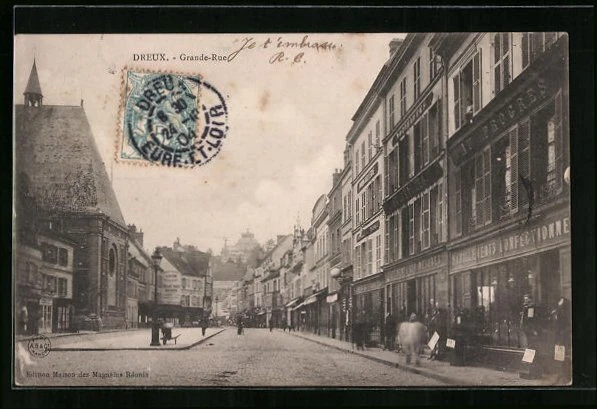 CPA Dreux, Grande-Rue 1904